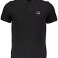 Black Cotton Men Polo Shirt