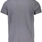 Gray Cotton Men Polo Shirt