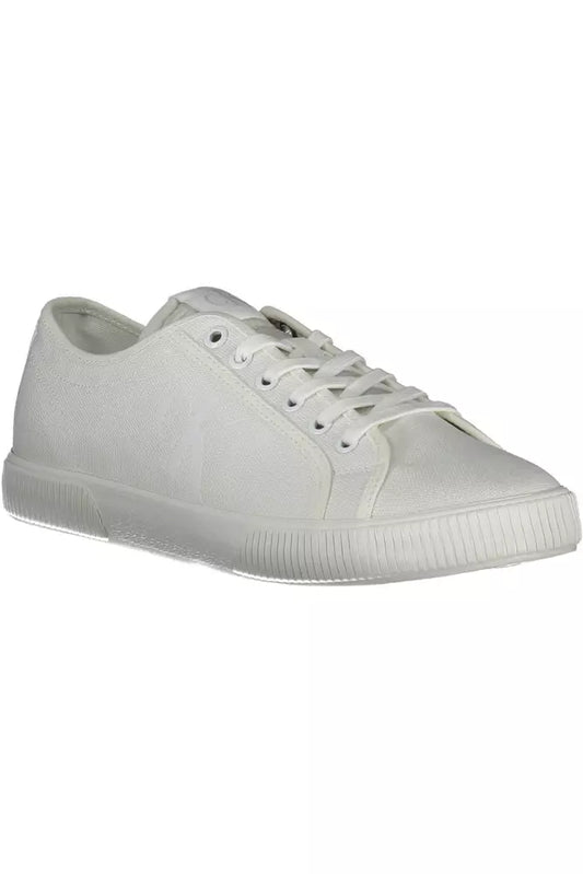 White Cotton Men Sneaker