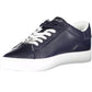 Blue Leather Men Sneaker