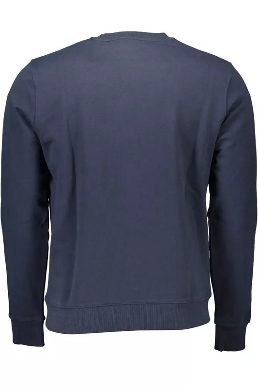 Blue Cotton Men Sweater