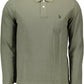 Green Cotton Men Polo Shirt