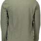 Green Cotton Men Polo Shirt