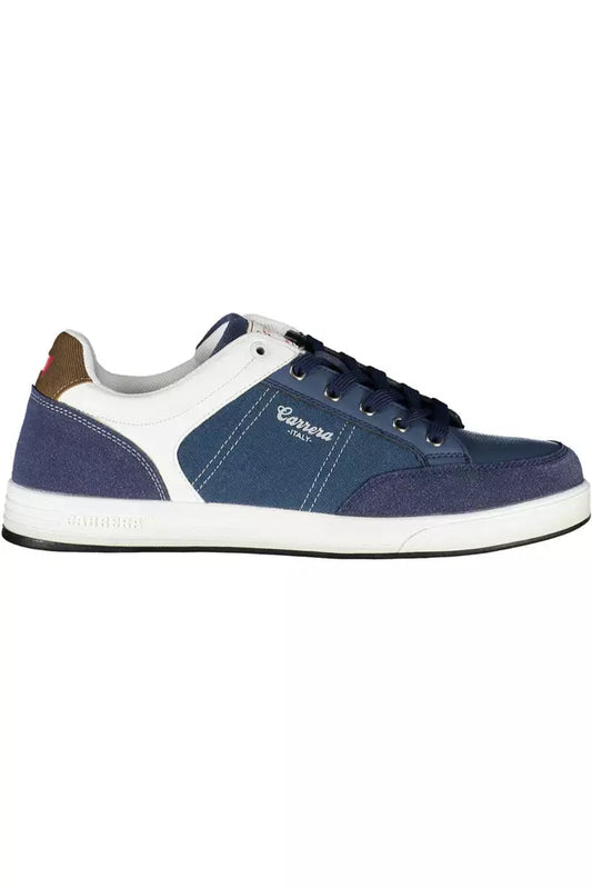 Blue Eco Leather Men Sneaker