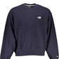 Blue Cotton Men Sweater