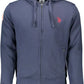 Blue Cotton Mens Hooded Sweater