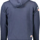 Blue Cotton Mens Hooded Sweater