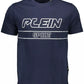 Blue Cotton Men T-Shirt