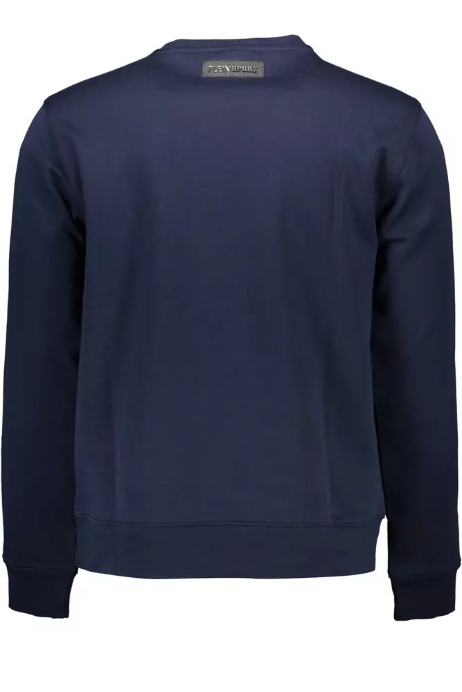 Blue Cotton Men Sweater