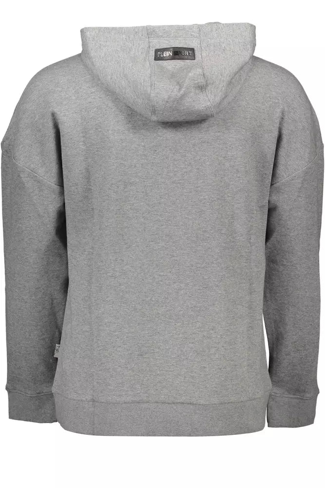 Gray Cotton Men Sweatshirt