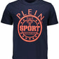 Blue Cotton Men T-Shirt