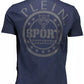 Blue Cotton Men T-Shirt