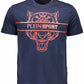 Blue Cotton Men T-Shirt