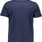 Blue Cotton Men T-Shirt