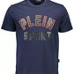 Blue Cotton Men T-Shirt