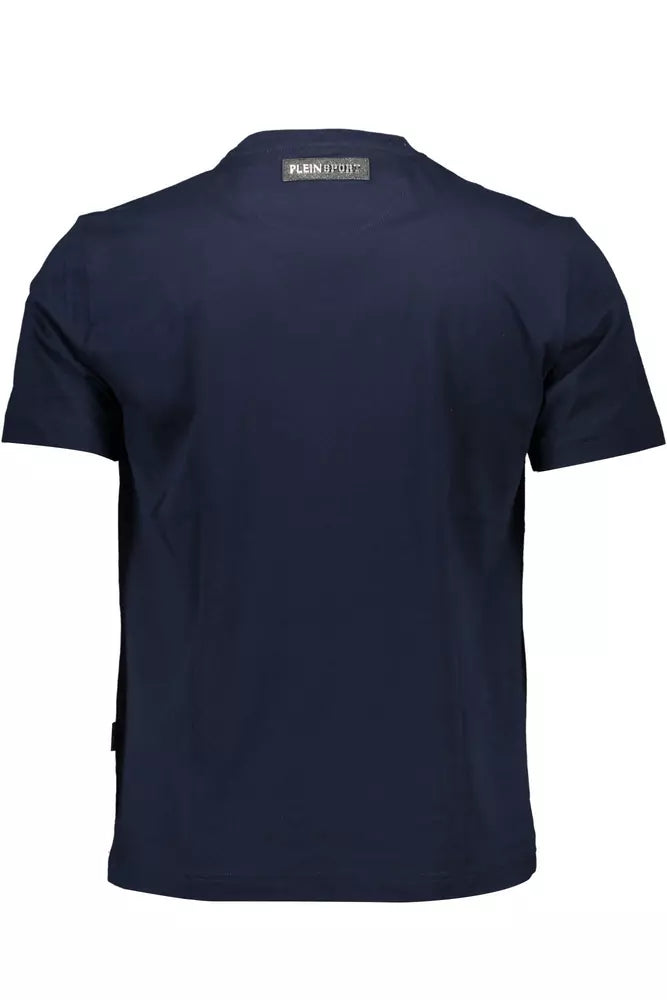 Blue Cotton Men T-Shirt