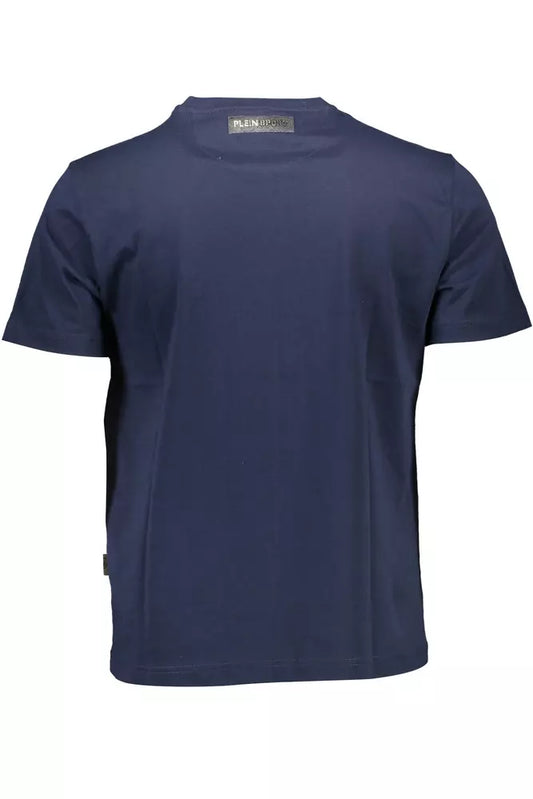 Blue Cotton Men T-Shirt