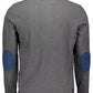 Gray Cotton Men Polo Shirt