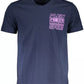 Blue Cotton Men T-Shirt