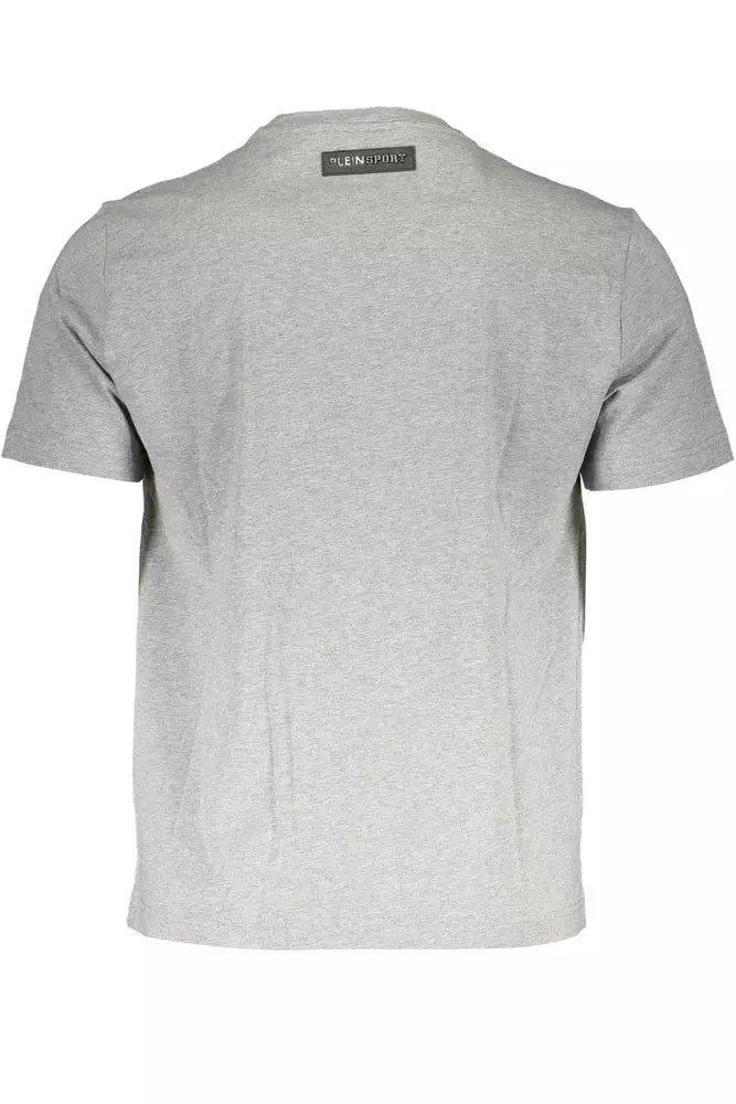 Gray Cotton Men T-Shirt