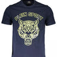 Blue Cotton Men T-Shirt