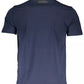 Blue Cotton Men T-Shirt