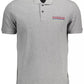 Gray Cotton Men Polo Shirt