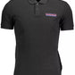 Black Cotton Men Polo Shirt