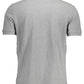 Gray Cotton Men Polo Shirt