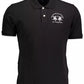 Black Cotton Men Polo Shirt