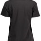 Black Cotton Women T-Shirt