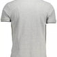 Gray Cotton Men Polo Shirt