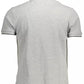 Gray Cotton Men Polo Shirt