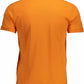 Orange Cotton Men Polo Shirt