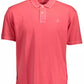 Pink Cotton Men Polo Shirt