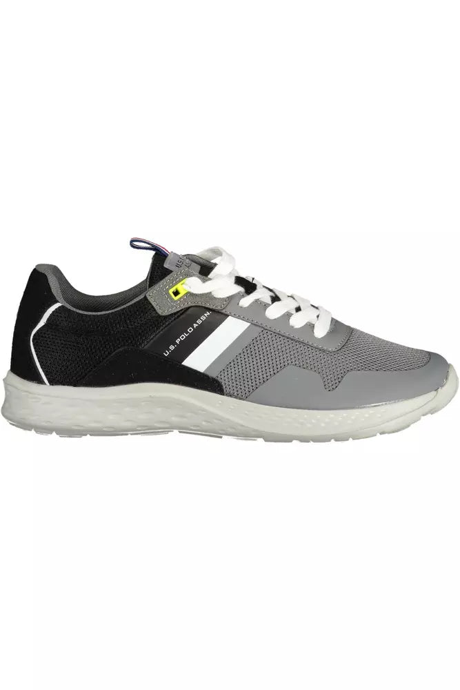 Gray Polyester Men Sneaker