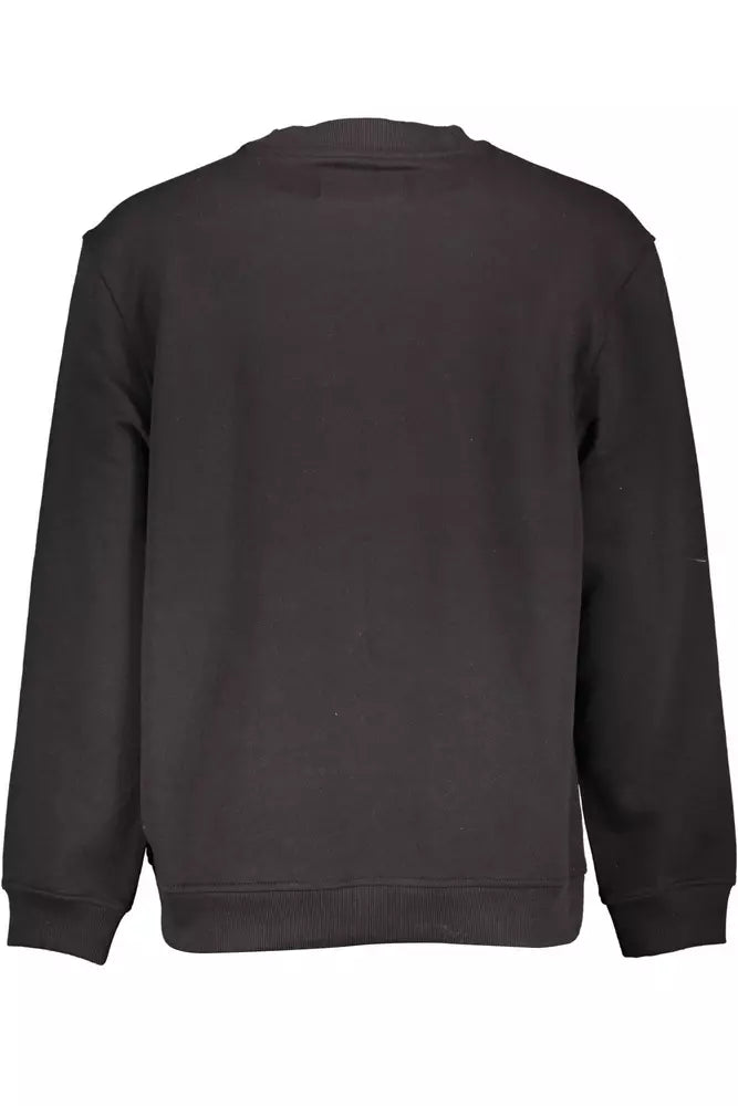 Black Cotton Men Sweater