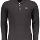 Black Cotton Men Polo Shirt