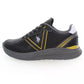 Black Polyester Men Sneaker