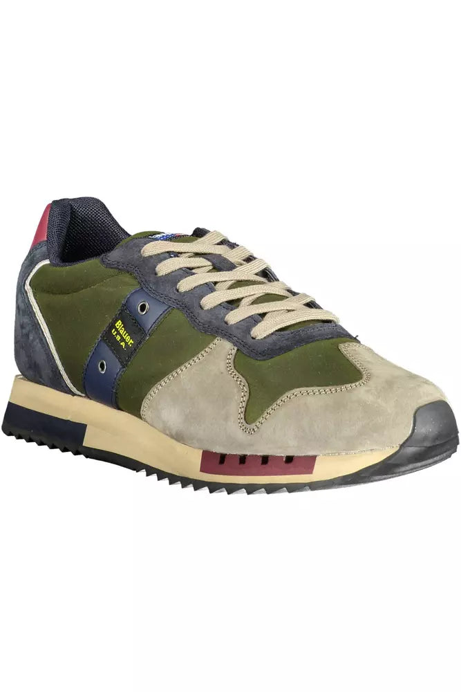 Green Polyethylene Men Sneaker