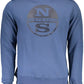 Blue Cotton Men Sweater