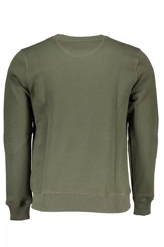 Green Cotton Men Sweater