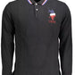 Black Cotton Men Polo Shirt