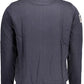 Blue Cotton Men Sweater