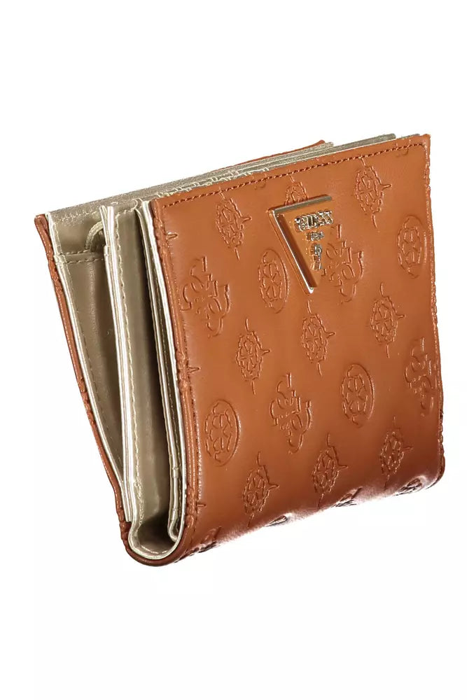 Brown Polyethylene Women Wallet