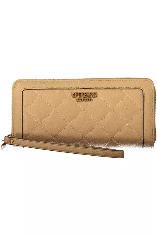 Beige Polyethylene Women Wallet