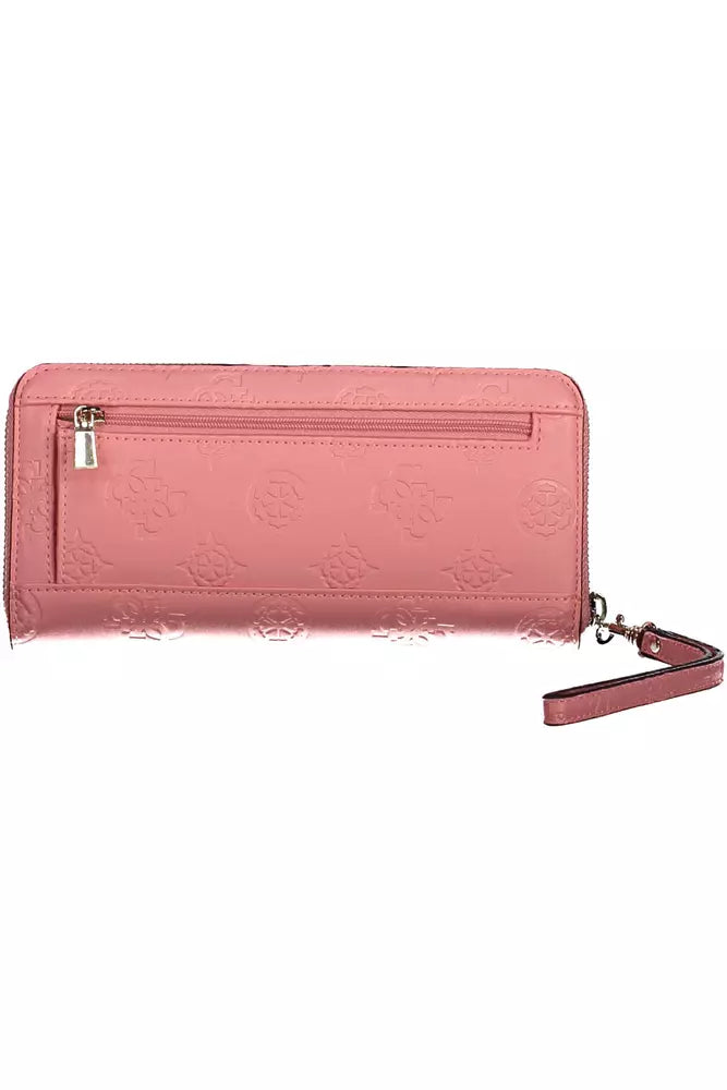 Pink Polyethylene Women Wallet