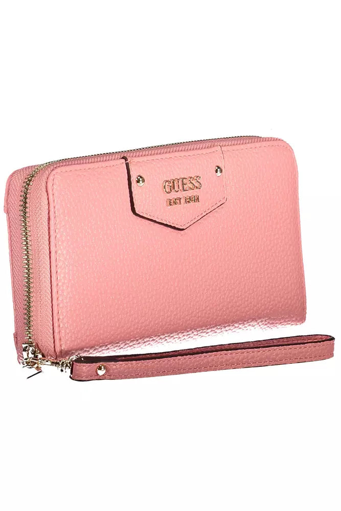 Pink Polyethylene Women Wallet