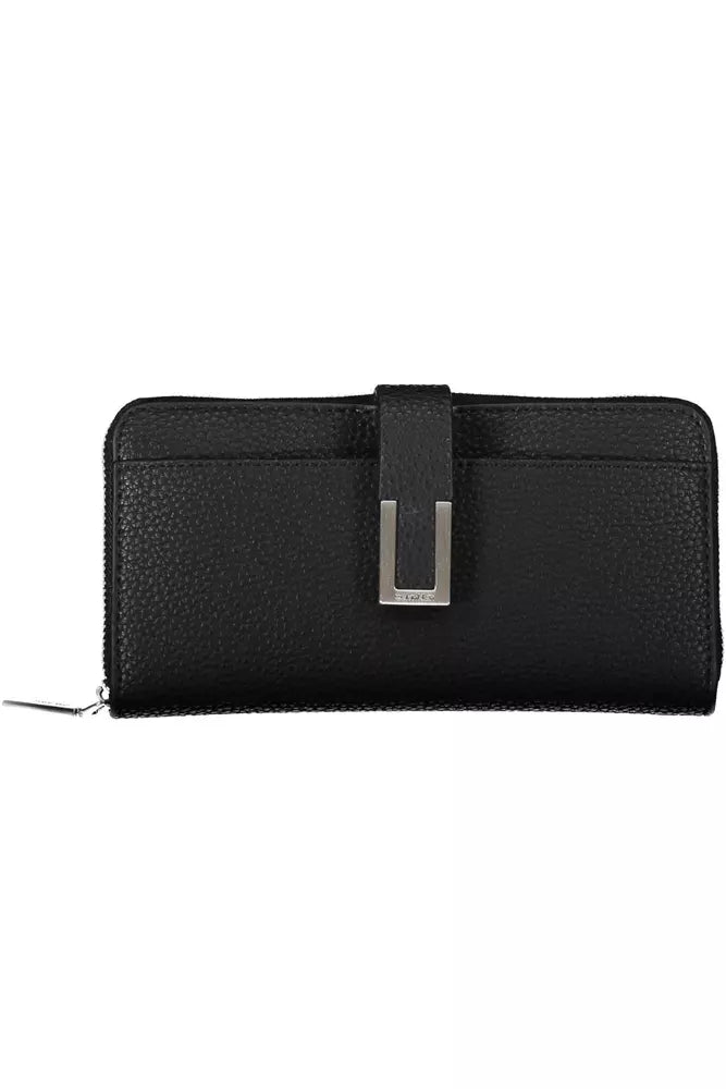 Black Polyester Women Wallet