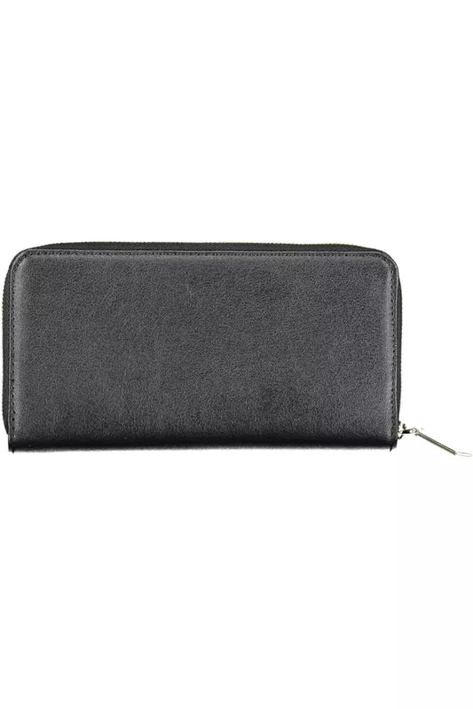 Black Polyvinylchloride Women Wallet